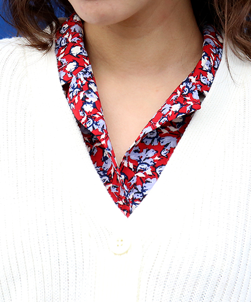 n'ee-ne（ネーネ）の「ショートカーディガン（カーディガン/ボレロ・レディース・アイボリー/ブラック/杢グレー/パープル・FREE）」の11枚目の写真