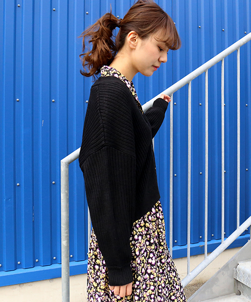 n'ee-ne（ネーネ）の「ショートカーディガン（カーディガン/ボレロ・レディース・アイボリー/ブラック/杢グレー/パープル・FREE）」の18枚目の写真