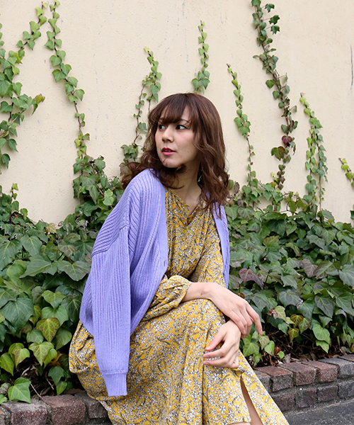 n'ee-ne（ネーネ）の「ショートカーディガン（カーディガン/ボレロ・レディース・アイボリー/ブラック/杢グレー/パープル・FREE）」の21枚目の写真