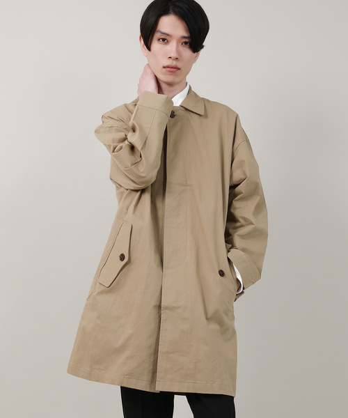 Revo.（レボ）の「ツイル オーバーサイズ ロングステンカラーコート ワッシャーツイル（ステンカラーコート・メンズ・ブラック/ベージュ/ネイビー/アイボリー・2/1）」の3枚目の写真