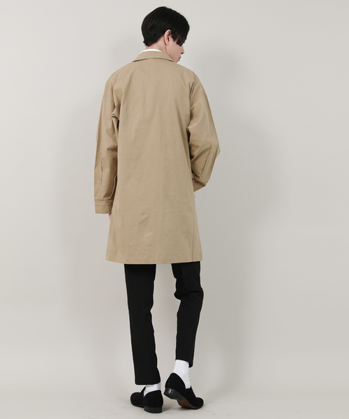 Revo.（レボ）の「ツイル オーバーサイズ ロングステンカラーコート ワッシャーツイル（ステンカラーコート・メンズ・ブラック/ベージュ/ネイビー/アイボリー・2/1）」の11枚目の写真
