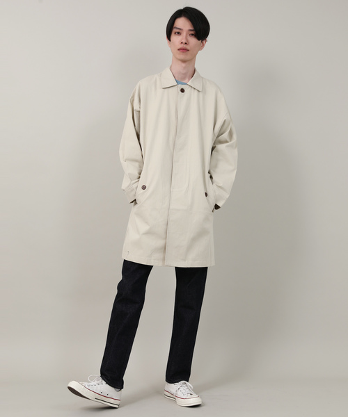 Revo.（レボ）の「ツイル オーバーサイズ ロングステンカラーコート ワッシャーツイル（ステンカラーコート・メンズ・ブラック/ベージュ/ネイビー/アイボリー・2/1）」の20枚目の写真