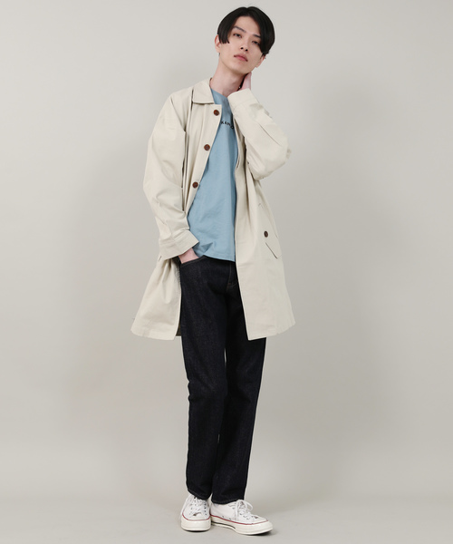 Revo.（レボ）の「ツイル オーバーサイズ ロングステンカラーコート ワッシャーツイル（ステンカラーコート・メンズ・ブラック/ベージュ/ネイビー/アイボリー・2/1）」の12枚目の写真