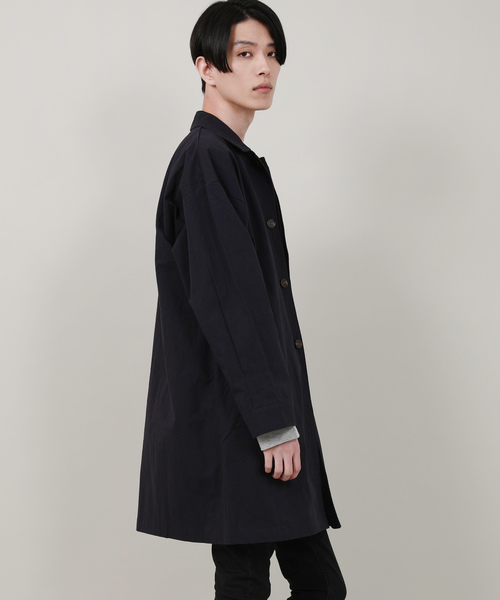 Revo.（レボ）の「ツイル オーバーサイズ ロングステンカラーコート ワッシャーツイル（ステンカラーコート・メンズ・ブラック/ベージュ/ネイビー/アイボリー・2/1）」の21枚目の写真