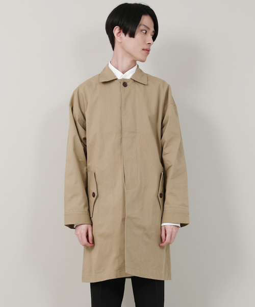 Revo.（レボ）の「ツイル オーバーサイズ ロングステンカラーコート ワッシャーツイル（ステンカラーコート・メンズ・ブラック/ベージュ/ネイビー/アイボリー・2/1）」の17枚目の写真