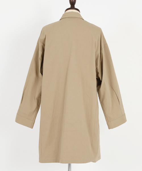 Revo.（レボ）の「ツイル オーバーサイズ ロングステンカラーコート ワッシャーツイル（ステンカラーコート・メンズ・ブラック/ベージュ/ネイビー/アイボリー・2/1）」の9枚目の写真