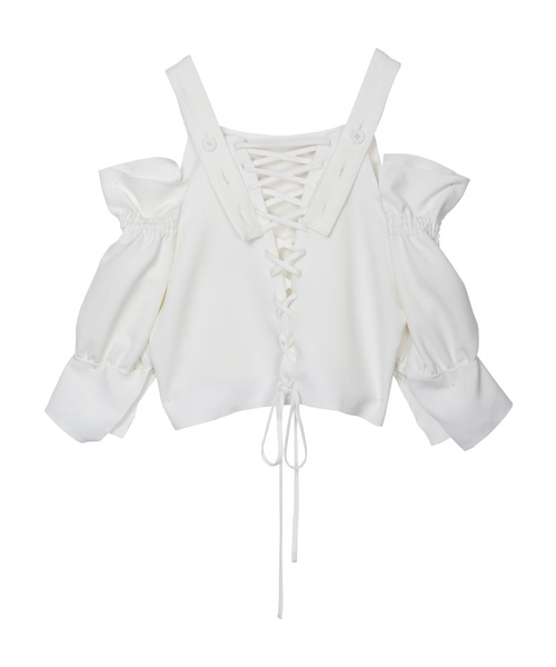Ameri VINTAGE - AMERI BONDING OFF SHOULDER TOP 新品タグ付き Ameri（アメリ）の「BONDING OFF SHOULDER TOP（シャツ/ブラウス