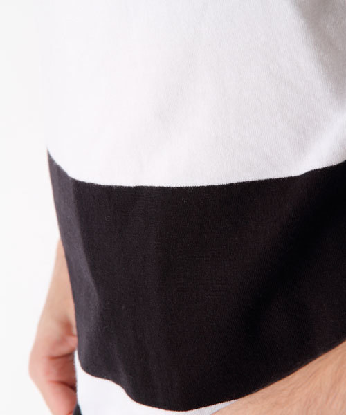 BEAMS PLUS（ビームスプラス）の「○BEAMS PLUS / 4インチ ボーダーTシャツ（Tシャツ/カットソー・メンズ・ホワイト/ネイビー・MEDIUM/SMALL/X-LARGE/LARGE）」の7枚目の写真