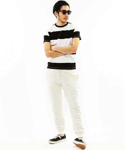 BEAMS PLUS（ビームスプラス）の「○BEAMS PLUS / 4インチ ボーダーTシャツ（Tシャツ/カットソー・メンズ・ホワイト/ネイビー・MEDIUM/SMALL/X-LARGE/LARGE）」の8枚目の写真