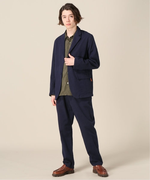 UNIVERSAL OVERALL（ユニバーサルオーバーオール）の「UNIVERSAL OVERALL / ユニバーサルオーバーオール × 417別注 シアサッカーアトゾメジャケット（テーラードジャケット・メンズ・ネイビー/ブラウン・LARGE/MEDIUM）」の3枚目の写真