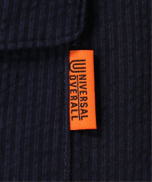 UNIVERSAL OVERALL（ユニバーサルオーバーオール）の「UNIVERSAL OVERALL / ユニバーサルオーバーオール × 417別注 シアサッカーアトゾメジャケット（テーラードジャケット・メンズ・ネイビー/ブラウン・LARGE/MEDIUM）」の11枚目の写真