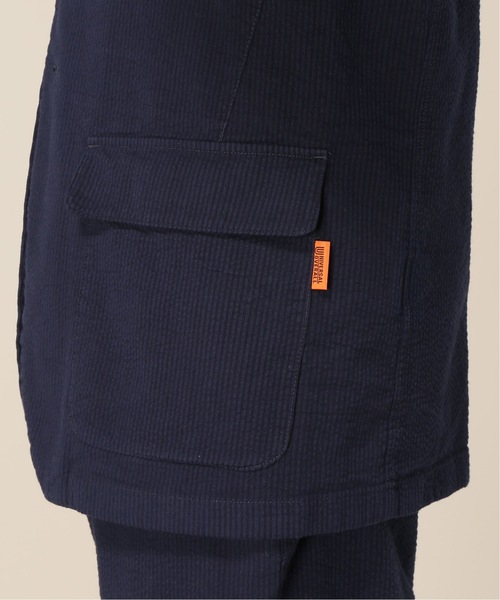 UNIVERSAL OVERALL（ユニバーサルオーバーオール）の「UNIVERSAL OVERALL / ユニバーサルオーバーオール × 417別注 シアサッカーアトゾメジャケット（テーラードジャケット・メンズ・ネイビー/ブラウン・LARGE/MEDIUM）」の13枚目の写真