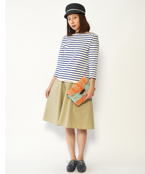 liflattie ships（リフラティ シップス）の「liflattie:フレンチボーダー 7スリーブ ◇（Tシャツ/カットソー・レディース・ホワイト/ブルー/ネイビー/ピンク・ONE SIZE）」の12枚目の写真