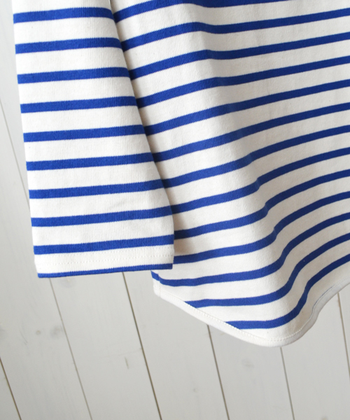 liflattie ships（リフラティ シップス）の「liflattie:フレンチボーダー 7スリーブ ◇（Tシャツ/カットソー・レディース・ホワイト/ブルー/ネイビー/ピンク・ONE SIZE）」の7枚目の写真