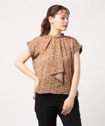 STYLEBLOCK | シフォン花柄ボウタイブラウス(シャツ/ブラウス)