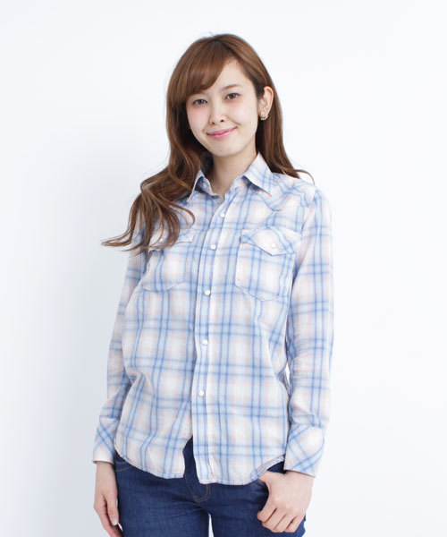 SILAS（サイラス）の「PLAID LIGHT SHIRT（シャツ/ブラウス・レディース・イエロー/ライトブルー・SMALL/MEDIUM）」の2枚目の写真