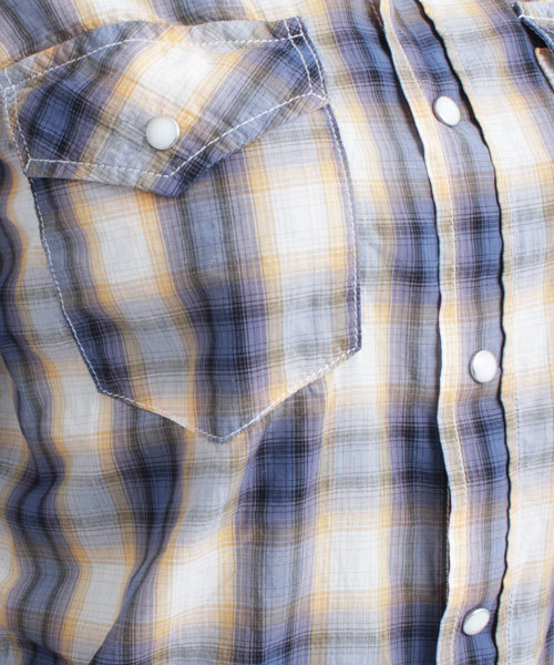 SILAS（サイラス）の「PLAID LIGHT SHIRT（シャツ/ブラウス・レディース・イエロー/ライトブルー・SMALL/MEDIUM）」の3枚目の写真
