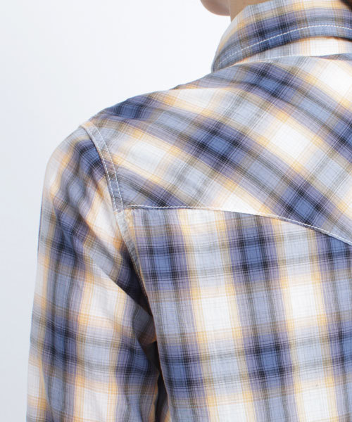 SILAS（サイラス）の「PLAID LIGHT SHIRT（シャツ/ブラウス・レディース・イエロー/ライトブルー・SMALL/MEDIUM）」の4枚目の写真