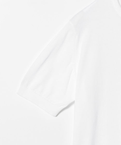 現行タグ ジョンスメドレー ヘンリーネック コットン ニット カットソー M JOHN SMEDLEY （ジョンスメドレー ） TALLY / コットン ヘンリー