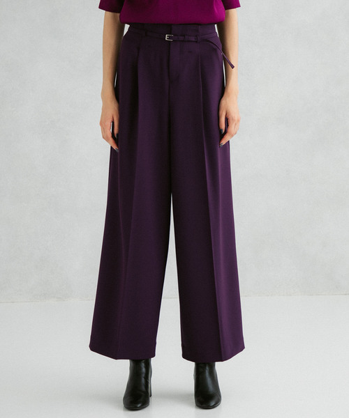 UNITED TOKYO（ユナイテッドトウキョウ）の「ワンタックワイドパンツ（その他パンツ・レディース・グリーン/アイボリー/ブラック/ブラウン/パープル・1/2/3）」の5枚目の写真