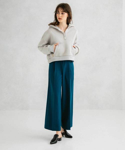 UNITED TOKYO（ユナイテッドトウキョウ）の「ワンタックワイドパンツ（その他パンツ・レディース・グリーン/アイボリー/ブラック/ブラウン/パープル・1/2/3）」の15枚目の写真