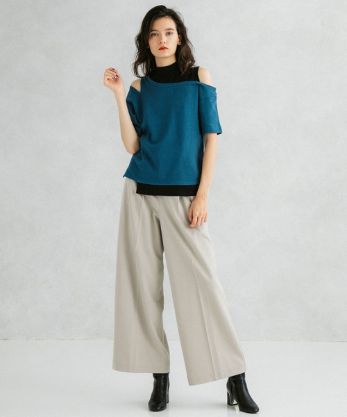 UNITED TOKYO（ユナイテッドトウキョウ）の「ワンタックワイドパンツ（その他パンツ・レディース・グリーン/アイボリー/ブラック/ブラウン/パープル・1/2/3）」の20枚目の写真