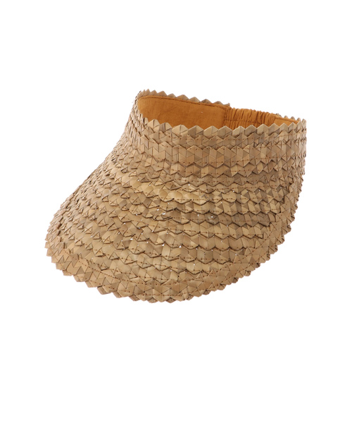 FLAG by ALEXIA STAM(フラッグバイアリシアスタン)の「Pandan Sun Visor/サンバイザー(サンバイザー・レディース・ブラウン/ナチュラル・FREE)」の2枚目の写真