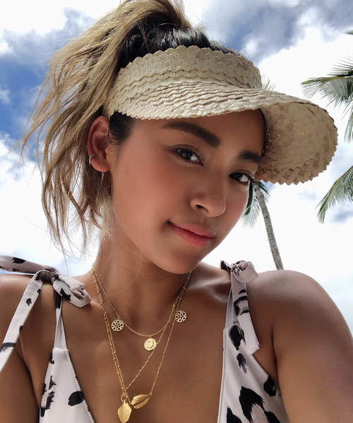 FLAG by ALEXIA STAM(フラッグバイアリシアスタン)の「Pandan Sun Visor/サンバイザー(サンバイザー・レディース・ブラウン/ナチュラル・FREE)」の11枚目の写真