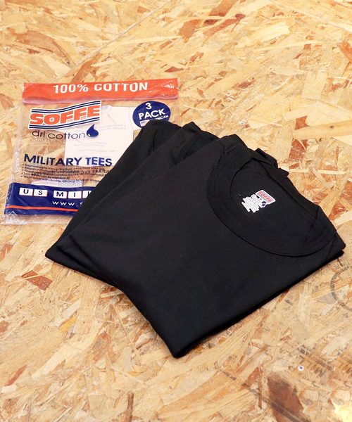 SOFFE（ソフィー）の「∴【 SOFFE / ソフィー 】 MILITARY TEES ミリタリーパックTシャツ　3PAC SS RING CTN TE（Tシャツ/カットソー・メンズ・ブラック/タン・M/L）」の2枚目の写真