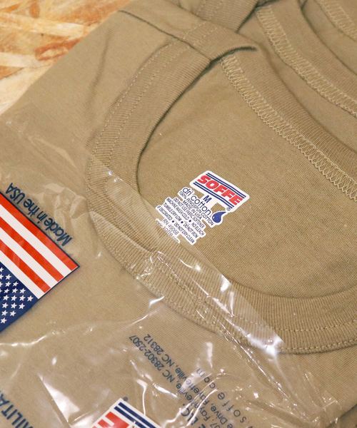 SOFFE（ソフィー）の「∴【 SOFFE / ソフィー 】 MILITARY TEES ミリタリーパックTシャツ　3PAC SS RING CTN TE（Tシャツ/カットソー・メンズ・ブラック/タン・M/L）」の8枚目の写真