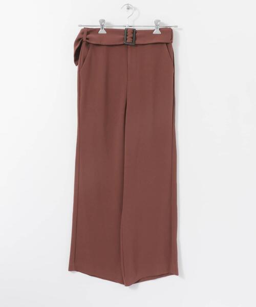 URBAN RESEARCH ROSSO（アーバンリサーチロッソ）の「ベルト付きセミワイドパンツ∴（その他パンツ・レディース・ブラウン/ブラック・36/38）」の10枚目の写真