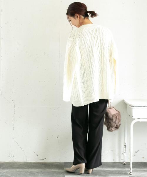 URBAN RESEARCH ROSSO（アーバンリサーチロッソ）の「ベルト付きセミワイドパンツ∴（その他パンツ・レディース・ブラウン/ブラック・36/38）」の17枚目の写真