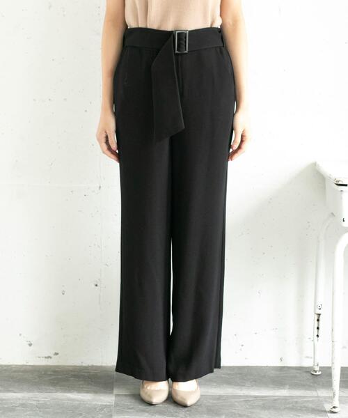 URBAN RESEARCH ROSSO（アーバンリサーチロッソ）の「ベルト付きセミワイドパンツ∴（その他パンツ・レディース・ブラウン/ブラック・36/38）」の18枚目の写真
