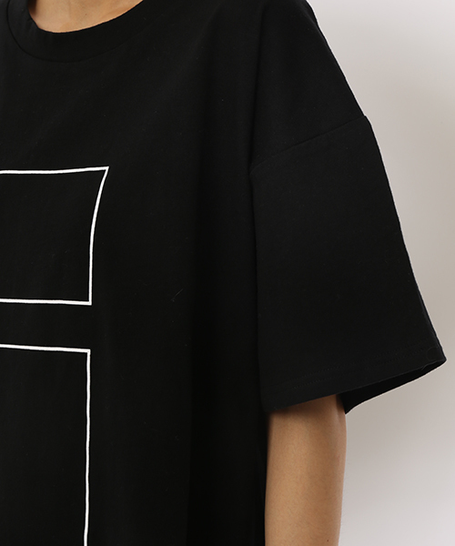 i（アイ）の「Iプリントティー（Tシャツ/カットソー・レディース・ホワイト/ブラック・ﾌﾘ-）」の7枚目の写真