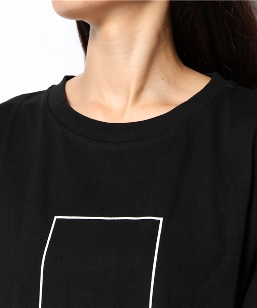 i（アイ）の「Iプリントティー（Tシャツ/カットソー・レディース・ホワイト/ブラック・ﾌﾘ-）」の8枚目の写真