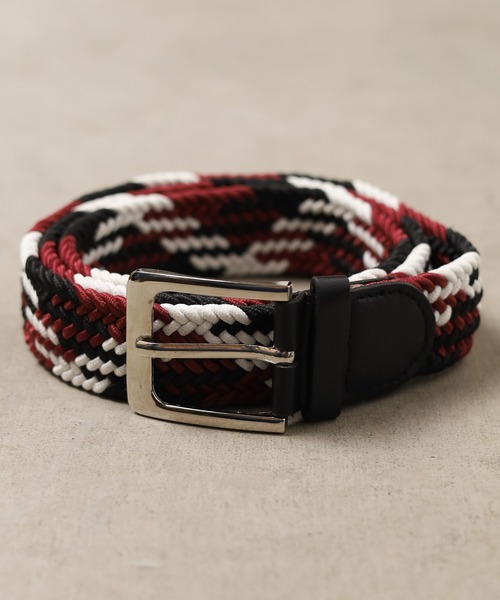 NO WAY（ノーウェイ）の「/ゴムメッシュベルト/（ベルト・メンズ・ネイビー/グレー/マルチ/ホワイト系その他/ベージュ系その他/ブラック系その他/ブルー系その他/ホワイト/ロイヤルブルー/ブラウン/ブラウン系その他3/ブルー系その他2/ライトグレー/ブラック系その他2/カーキ/ブラウン系・FREE）」の3枚目の写真