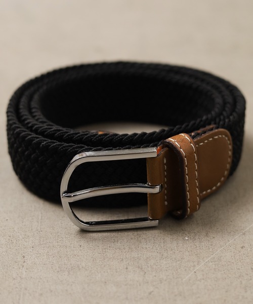 NO WAY（ノーウェイ）の「/ゴムメッシュベルト/（ベルト・メンズ・ネイビー/グレー/マルチ/ホワイト系その他/ベージュ系その他/ブラック系その他/ブルー系その他/ホワイト/ロイヤルブルー/ブラウン/ブラウン系その他3/ブルー系その他2/ライトグレー/ブラック系その他2/カーキ/ブラウン系・FREE）」の4枚目の写真