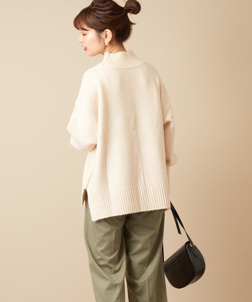 natural couture（ナチュラルクチュール）の「ふわもち厚手タートルニット（ニット/セーター・レディース・オフホワイト/グレー/モカ/グレイッシュベージュ/ミント/イエロー・FREE）」の16枚目の写真