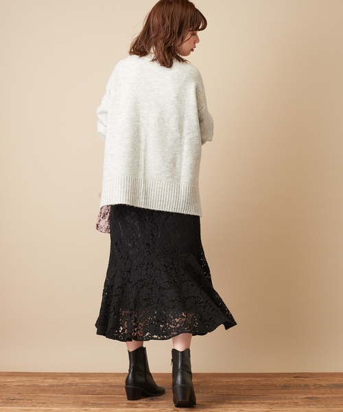 natural couture（ナチュラルクチュール）の「ふわもち厚手タートルニット（ニット/セーター・レディース・オフホワイト/グレー/モカ/グレイッシュベージュ/ミント/イエロー・FREE）」の17枚目の写真