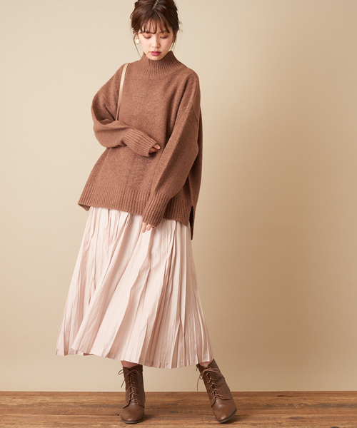 natural couture（ナチュラルクチュール）の「ふわもち厚手タートルニット（ニット/セーター・レディース・オフホワイト/グレー/モカ/グレイッシュベージュ/ミント/イエロー・FREE）」の21枚目の写真