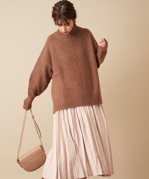 natural couture（ナチュラルクチュール）の「ふわもち厚手タートルニット（ニット/セーター・レディース・オフホワイト/グレー/モカ/グレイッシュベージュ/ミント/イエロー・FREE）」の22枚目の写真