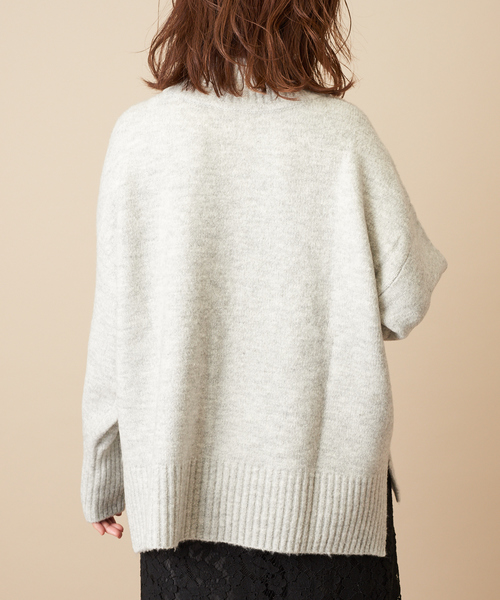 natural couture（ナチュラルクチュール）の「ふわもち厚手タートルニット（ニット/セーター・レディース・オフホワイト/グレー/モカ/グレイッシュベージュ/ミント/イエロー・FREE）」の8枚目の写真