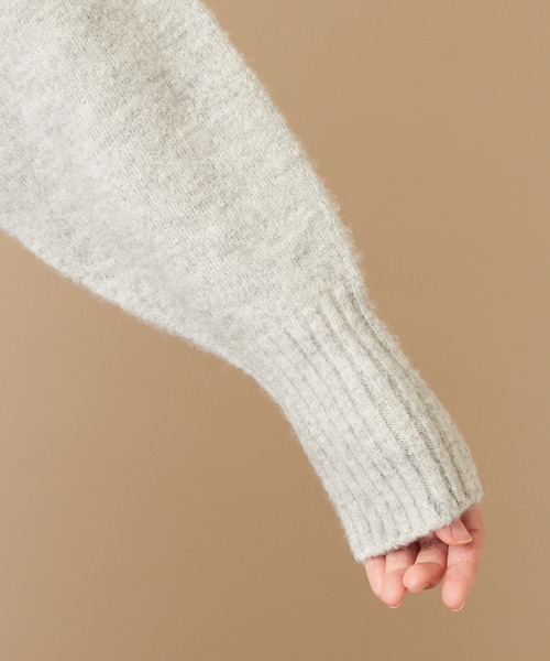 natural couture（ナチュラルクチュール）の「ふわもち厚手タートルニット（ニット/セーター・レディース・オフホワイト/グレー/モカ/グレイッシュベージュ/ミント/イエロー・FREE）」の10枚目の写真