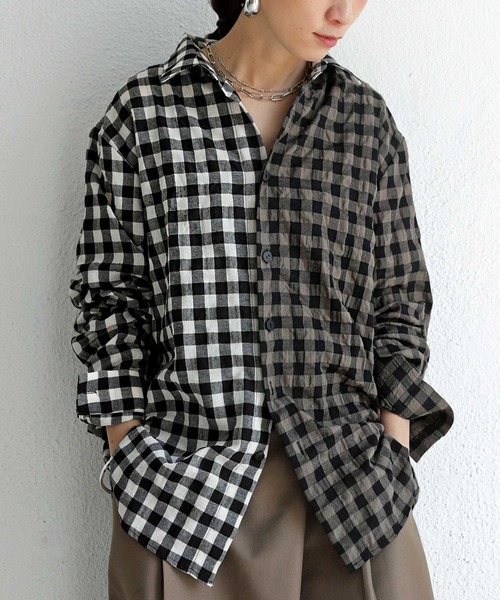 ギンガムチェックシャツ シャツ ブラウス Antiqua アンティカ のファッション通販 Zozotown