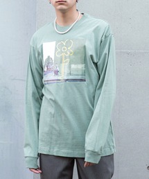 別注プリントART ビッグシルエット アートプリント L/Sカットソー