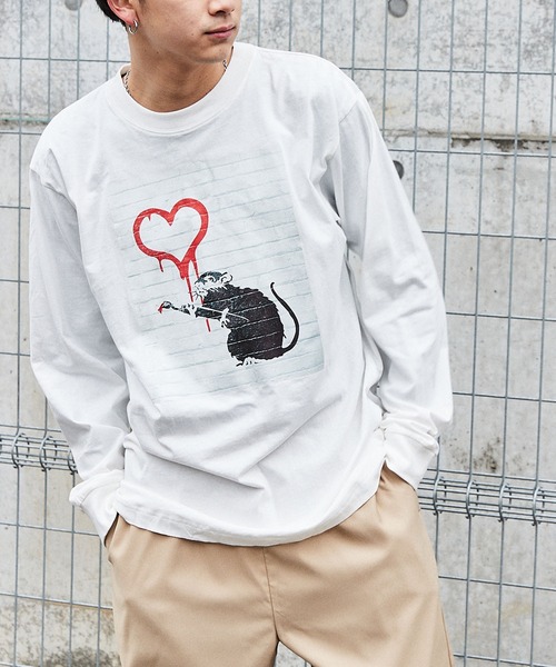 MONO-MART（モノマート）の「別注プリントART ビッグシルエット アートプリント L/Sカットソー（Tシャツ/カットソー・メンズ・ホワイト系その他/ブラック系その他/ベージュ系その他/グリーン系その他/ホワイト系その他2/ホワイト系その他3/ブラック系その他2/ブラック系その他3/ベージュ系その他2/ベージュ系その他3/グリーン系その他2/グリーン系その他3/ホワイト系その他4/その他/ブラウン系その他2/ブラウン系その他3/ブラウン系その他4/ブラウン系その他5/ブラウン系その他6/ブラウン系その他7/ベージュ系その他4/ベージュ系その他5/ベージュ系その他6/ベージュ系その他7/グリーン系その他4/グリーン系その他5/グリーン系その他6/グリーン系その他7/グレイッシュベージュ/その他12/その他13/ホワイト系その他5/ホワイト系その他6/ホワイト系その他7/ブラック系その他4/ブラック系その他5/ブラック系その他6/ブラック系その他7/その他6/その他7/その他8/その他9/その他10/その他11/その他5/ブラウン系その他/その他1/その他2/その他3/その他4/サンドベージュ/ブラック/ホワイト/ダークグリーン/ダークブラウン/その他14・FREE/M/XL）」の6枚目の写真