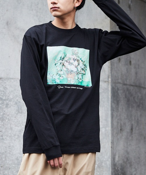 MONO-MART（モノマート）の「別注プリントART ビッグシルエット アートプリント L/Sカットソー（Tシャツ/カットソー・メンズ・ホワイト系その他/ブラック系その他/ベージュ系その他/グリーン系その他/ホワイト系その他2/ホワイト系その他3/ブラック系その他2/ブラック系その他3/ベージュ系その他2/ベージュ系その他3/グリーン系その他2/グリーン系その他3/ホワイト系その他4/その他/ブラウン系その他2/ブラウン系その他3/ブラウン系その他4/ブラウン系その他5/ブラウン系その他6/ブラウン系その他7/ベージュ系その他4/ベージュ系その他5/ベージュ系その他6/ベージュ系その他7/グリーン系その他4/グリーン系その他5/グリーン系その他6/グリーン系その他7/グレイッシュベージュ/その他12/その他13/ホワイト系その他5/ホワイト系その他6/ホワイト系その他7/ブラック系その他4/ブラック系その他5/ブラック系その他6/ブラック系その他7/その他6/その他7/その他8/その他9/その他10/その他11/その他5/ブラウン系その他/その他1/その他2/その他3/その他4/サンドベージュ/ブラック/ホワイト/ダークグリーン/ダークブラウン/その他14・FREE/M/XL）」の13枚目の写真