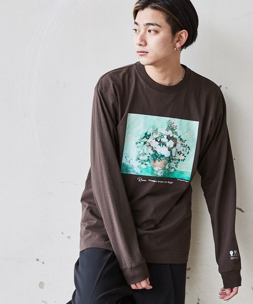 MONO-MART（モノマート）の「別注プリントART ビッグシルエット アートプリント L/Sカットソー（Tシャツ/カットソー・メンズ・ホワイト系その他/ブラック系その他/ベージュ系その他/グリーン系その他/ホワイト系その他2/ホワイト系その他3/ブラック系その他2/ブラック系その他3/ベージュ系その他2/ベージュ系その他3/グリーン系その他2/グリーン系その他3/ホワイト系その他4/その他/ブラウン系その他2/ブラウン系その他3/ブラウン系その他4/ブラウン系その他5/ブラウン系その他6/ブラウン系その他7/ベージュ系その他4/ベージュ系その他5/ベージュ系その他6/ベージュ系その他7/グリーン系その他4/グリーン系その他5/グリーン系その他6/グリーン系その他7/グレイッシュベージュ/その他12/その他13/ホワイト系その他5/ホワイト系その他6/ホワイト系その他7/ブラック系その他4/ブラック系その他5/ブラック系その他6/ブラック系その他7/その他6/その他7/その他8/その他9/その他10/その他11/その他5/ブラウン系その他/その他1/その他2/その他3/その他4/サンドベージュ/ブラック/ホワイト/ダークグリーン/ダークブラウン/その他14・FREE/M/XL）」の20枚目の写真