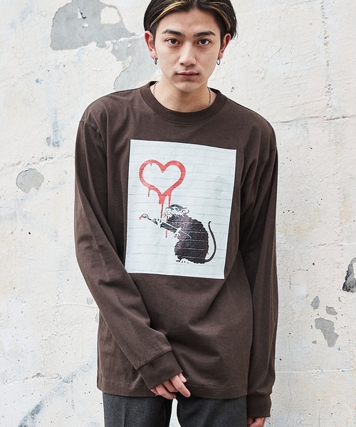 MONO-MART（モノマート）の「別注プリントART ビッグシルエット アートプリント L/Sカットソー（Tシャツ/カットソー・メンズ・ホワイト系その他/ブラック系その他/ベージュ系その他/グリーン系その他/ホワイト系その他2/ホワイト系その他3/ブラック系その他2/ブラック系その他3/ベージュ系その他2/ベージュ系その他3/グリーン系その他2/グリーン系その他3/ホワイト系その他4/その他/ブラウン系その他2/ブラウン系その他3/ブラウン系その他4/ブラウン系その他5/ブラウン系その他6/ブラウン系その他7/ベージュ系その他4/ベージュ系その他5/ベージュ系その他6/ベージュ系その他7/グリーン系その他4/グリーン系その他5/グリーン系その他6/グリーン系その他7/グレイッシュベージュ/その他12/その他13/ホワイト系その他5/ホワイト系その他6/ホワイト系その他7/ブラック系その他4/ブラック系その他5/ブラック系その他6/ブラック系その他7/その他6/その他7/その他8/その他9/その他10/その他11/その他5/ブラウン系その他/その他1/その他2/その他3/その他4/サンドベージュ/ブラック/ホワイト/ダークグリーン/ダークブラウン/その他14・FREE/M/XL）」の22枚目の写真