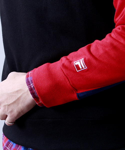 FILA（フィラ）の「∴WEGO/FILAバイカラースウェット（スウェット・メンズ・ネイビー/レッド・LARGE/MEDIUM）」の6枚目の写真